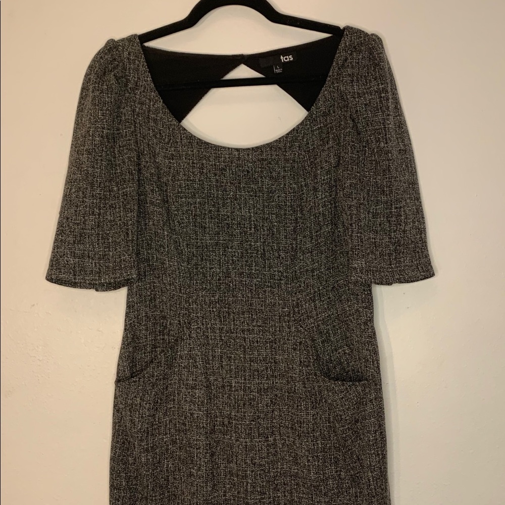 TAS • Unique, Structured Grey Dress from ModCloth